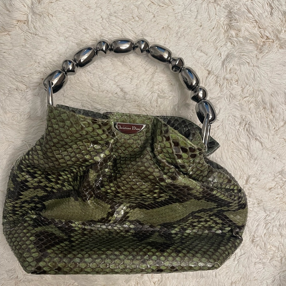 Christian Dior vintage snakeskin evening bag from Sex and the City days. 🐍 🐍